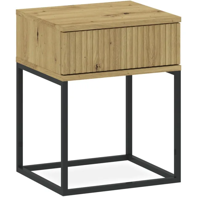 KONSIMO RECTUS Nachtkastje - met lade - Bijzettafel - Brons - 40x52x39 cm