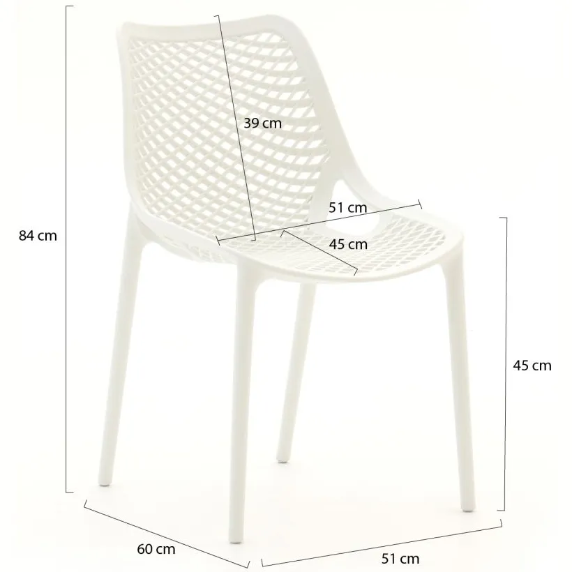Forza Furniture Forza Ripi/Canzo 70cm dining tuinset 3-delig stapelbaar inklapbaar Bruin