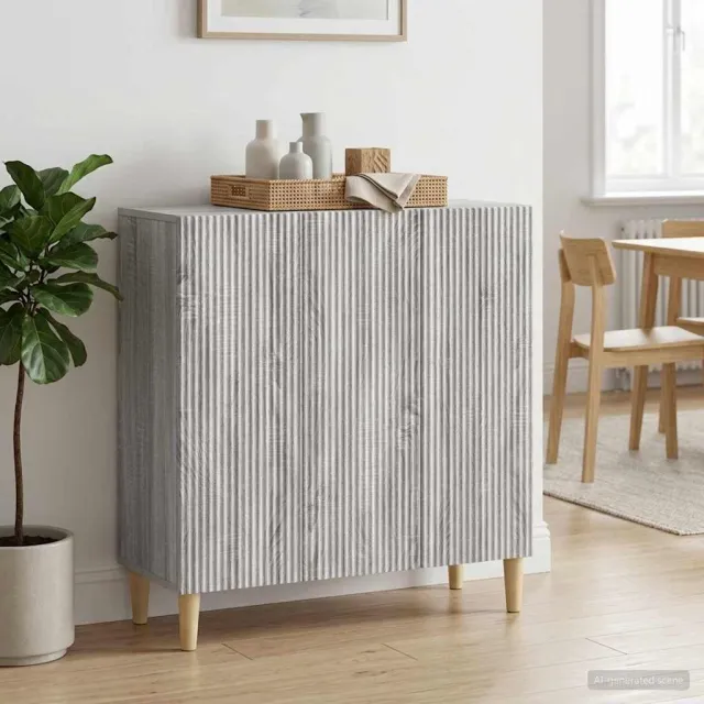 vidaXL Dressoir Grijs sonoma 89 x 34,5 x 80 cm Bewerkt hout, foto 2