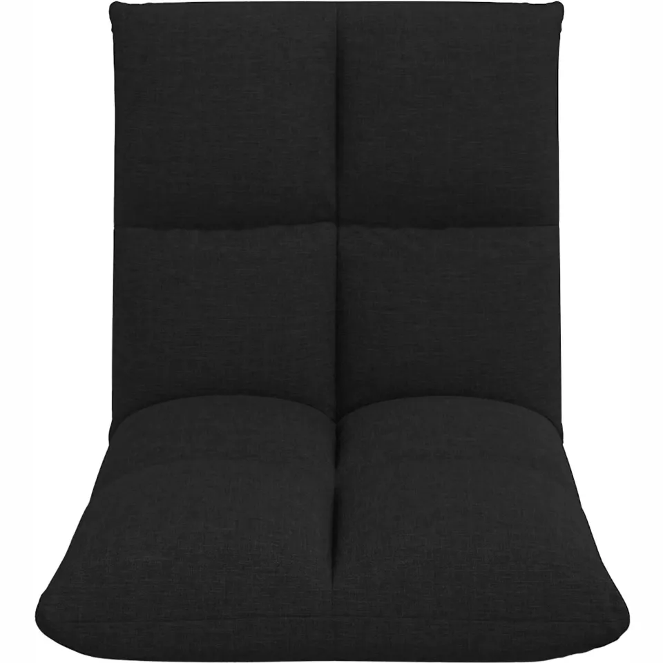 vidaXL Verstelbare vlo stoelen Zwart Stof