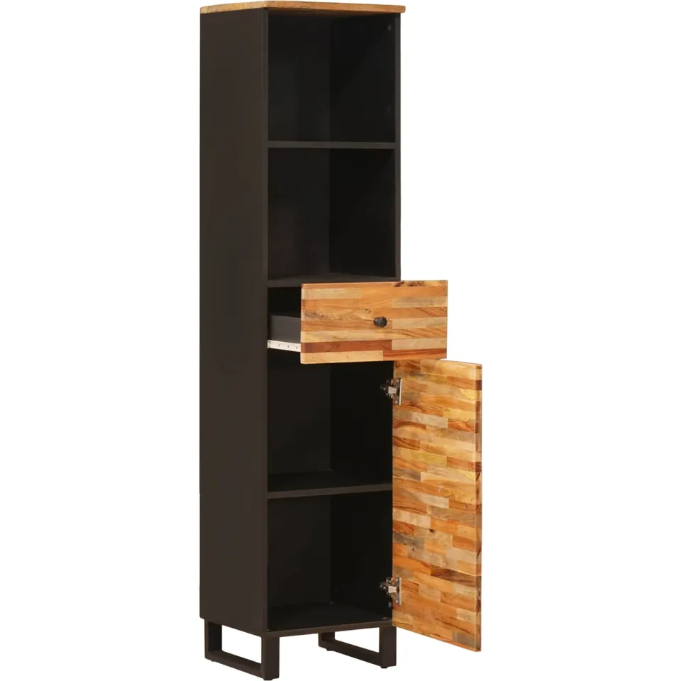 vidaXL Badkamerkast Artisan Eiken 38 x 33 x 160 cm Massief Mango Hout, foto 2