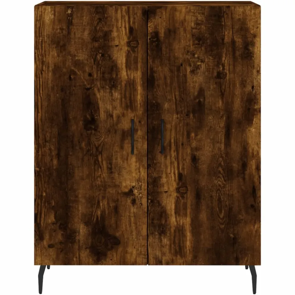vidaXL Dressoir 69,5x34x90 cm bewerkt hout gerookt eikenkleurig