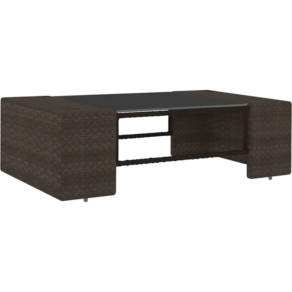 vidaXL 6-delige Loungeset met kussens poly rattan bruin, foto 4
