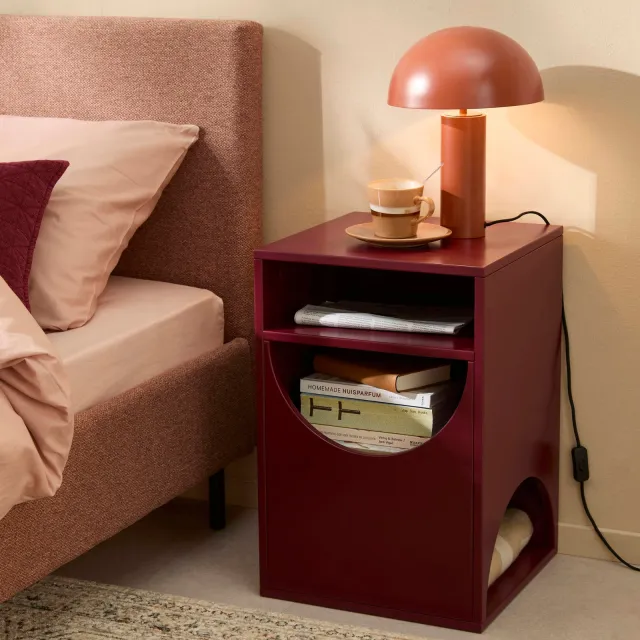 NOUS Living Friso nachtkast bordeaux, foto 2