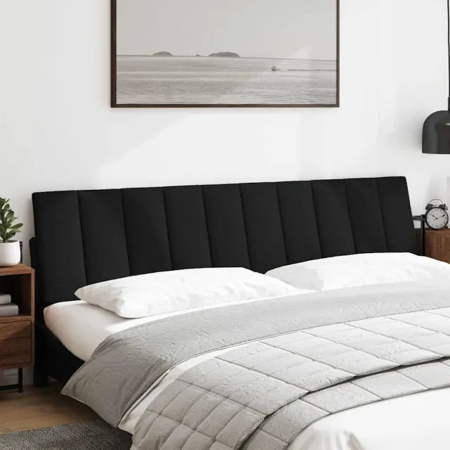 vidaXL Hoofdbordkussen "Hanko" 200 cm stof zwart