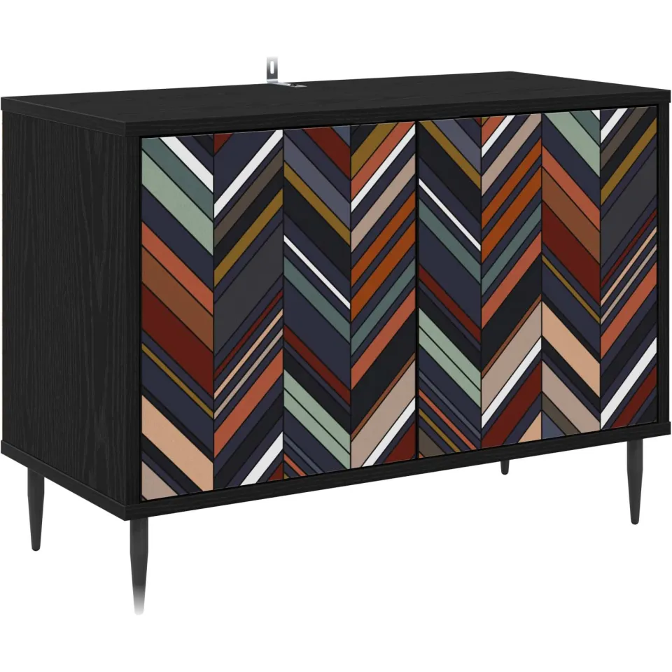 vidaXL Tv-meubel OMMEN 69 x 33 x 50,5 cm Zwart eiken Bewerkt hout, foto 3