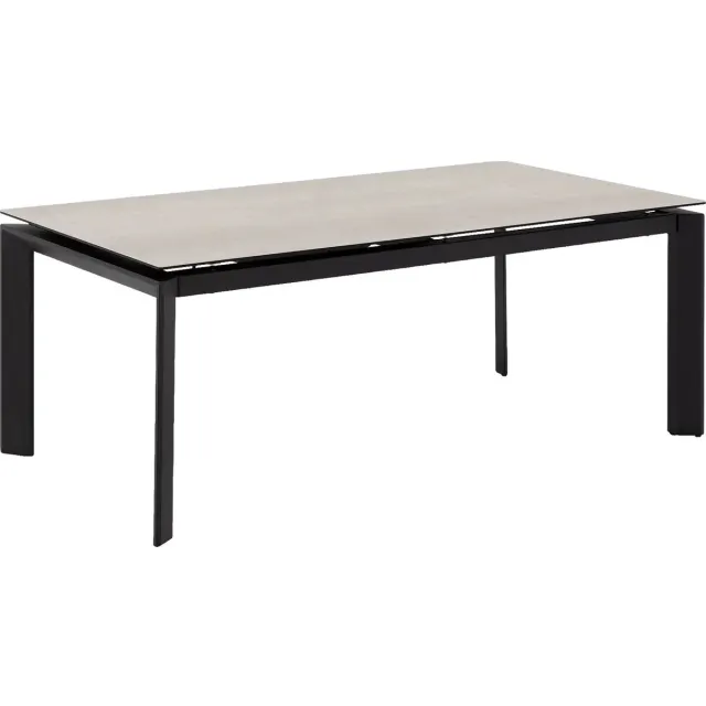 Goossens Uitschuifbare Eettafel Eliana - 200 x 76 x 100 - keramiek - beige - rechthoekig
