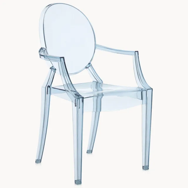 Kartell Kinderdesignstoel Lou Lou Ghost Blauw, Transparant