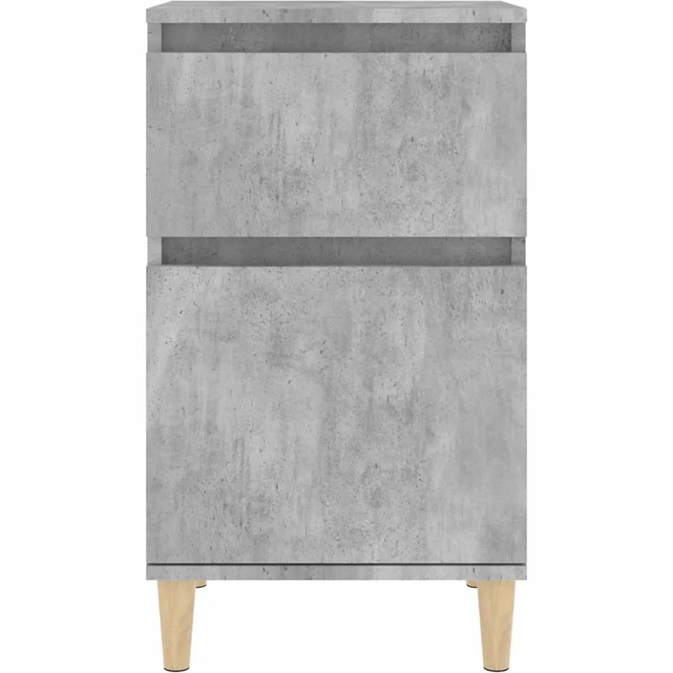 vidaXL Nachtkastjes 2 st 40x35x70 cm betongrijs grijs, foto 4