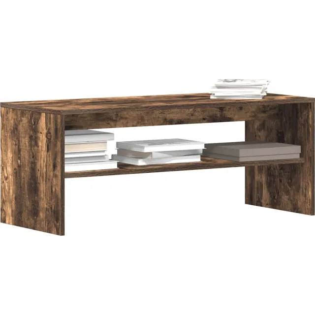 vidaXL Tv-meubel 100x40x40 cm bewerkt hout gerookt eikenkleurig Bruin