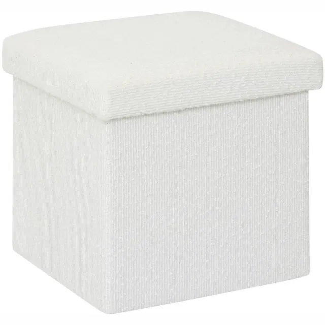 5 Five Simply Smart Opvouwbare opbergpoef van stof MIX'N MODUL beige