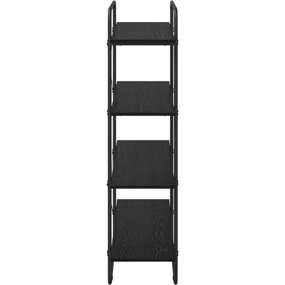 vidaXL Boekenrek 4-laags 100 x 35 x 140 cm PB Zwart eiken, foto 4