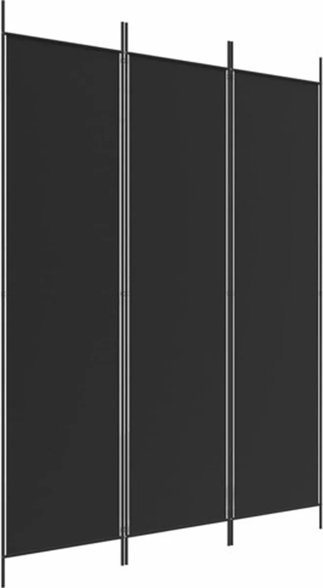 vidaXL Kamerscherm met 3 panelen 150x200 cm stof zwart, foto 2