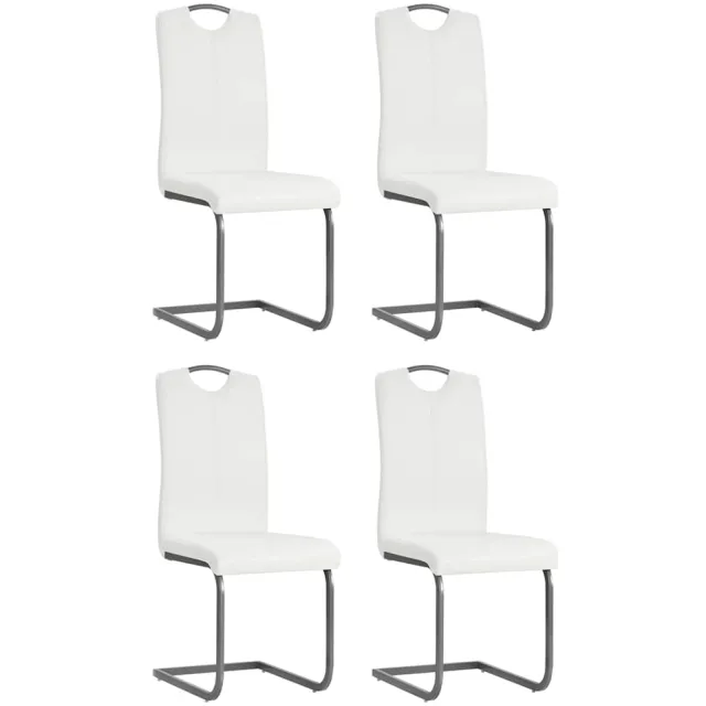 vidaXL Eetkamerstoelen 4 st kunstleer wit