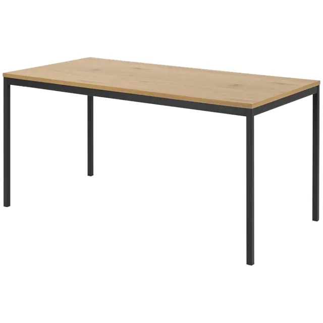 Lisomme Vic houten eettafel naturel - 160 x 80 cm Bruin