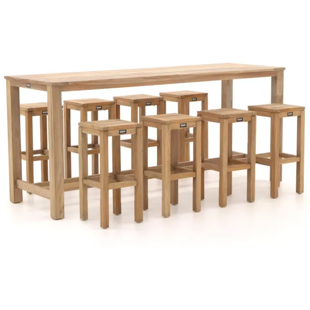 ROUGH Furniture ROUGH-X 240cm barset 9-delig Bruin