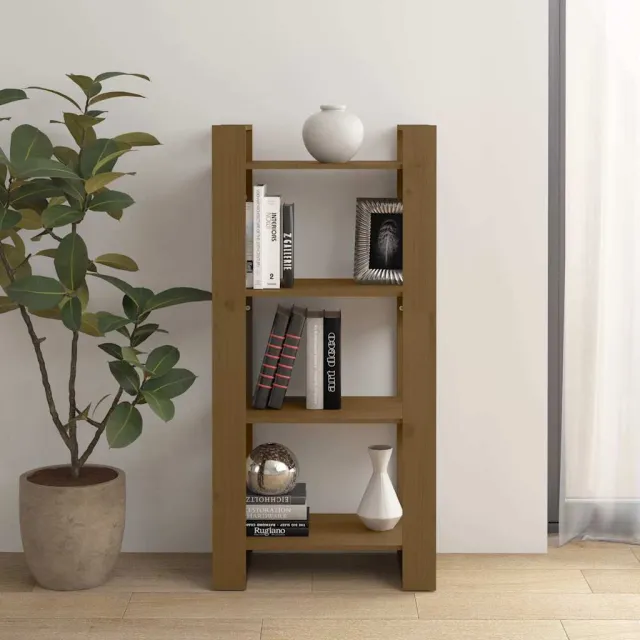 vidaXL Boekenkast/kamerscherm 60x35x125 cm massief hout honingbruin bruin, foto 2