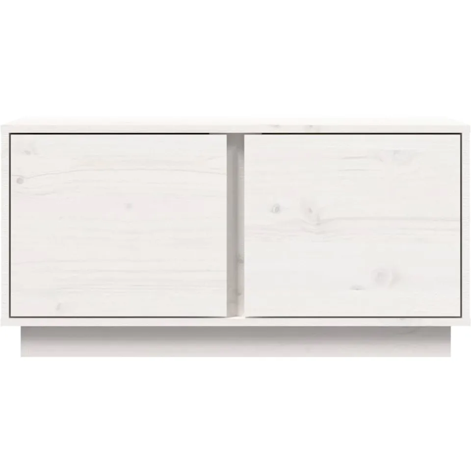 vidaXL Salontafel 80x50x40 cm massief grenenhout wit, foto 4