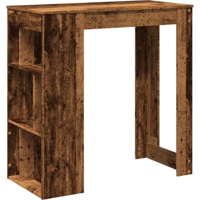 vidaXL Bartafel - met - rekken - 102x50x103,5 - cm - bewerkt - hout - oud - houtkleur oud hout