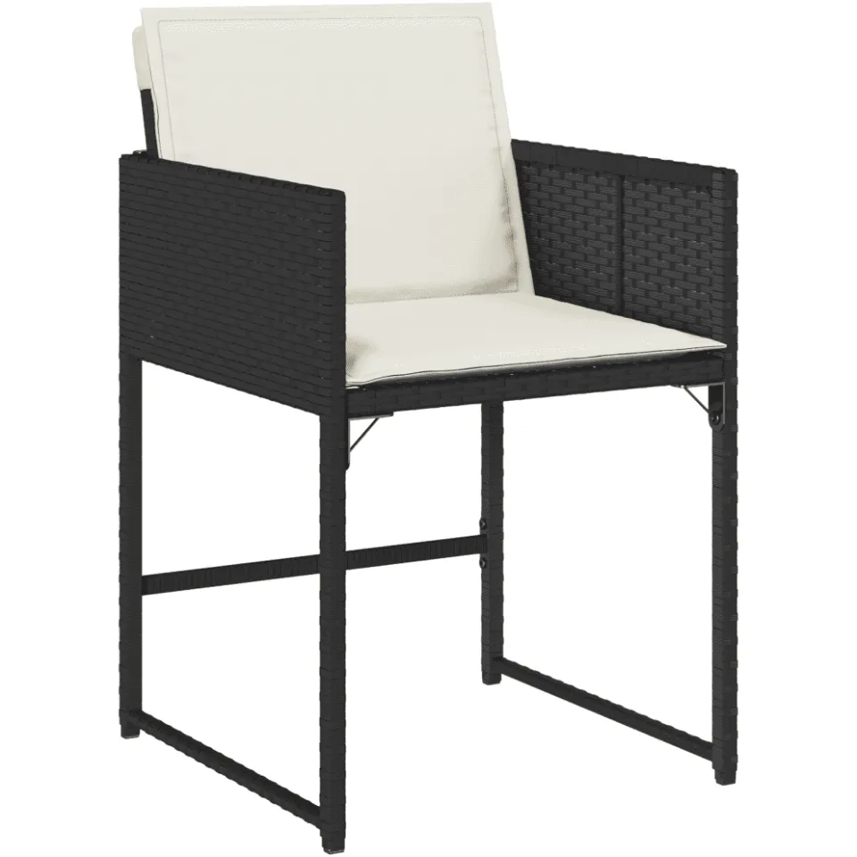 vidaXL 15-delige Tuinset met kussens poly rattan zwart, foto 3