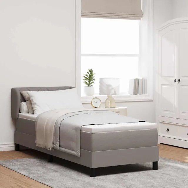 vidaXL Boxspringbed met hoofdeinde Taupe 80 x 200 cm Stof