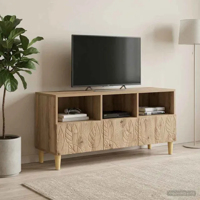 vidaXL TV-kast 102 x 34,5 x 50 cm Artisanaal eiken Bewerkt hout, foto 2