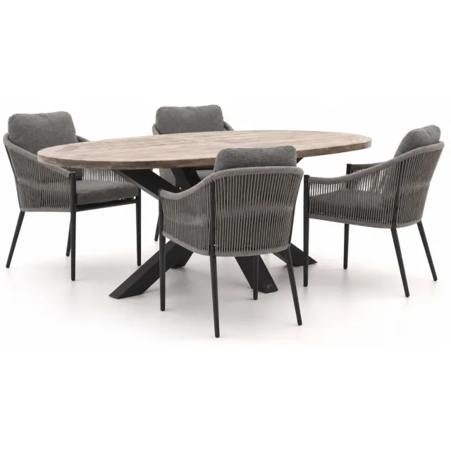 Bellagio tuinmeubelen Bellagio Mineo/ROUGH-Y Ellips 200cm dining tuinset 5-delig