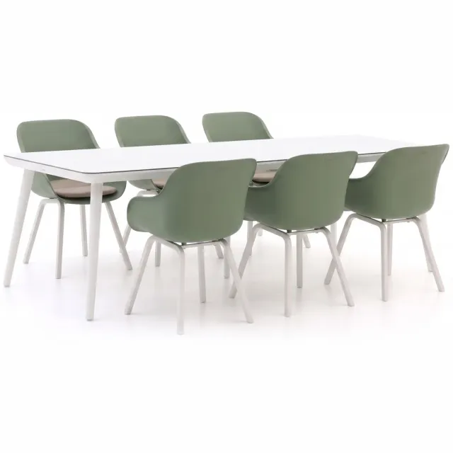 Hartman tuinmeubelen Hartman Le Soleil Element/Sophie Studio 240cm dining tuinset 7-delig Groen