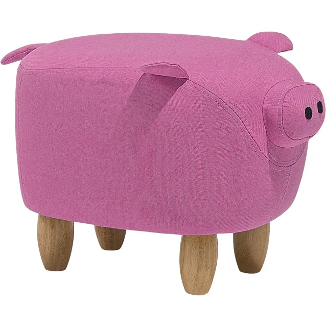 Beliani PIGGY - Hocker - Roze - Polyester