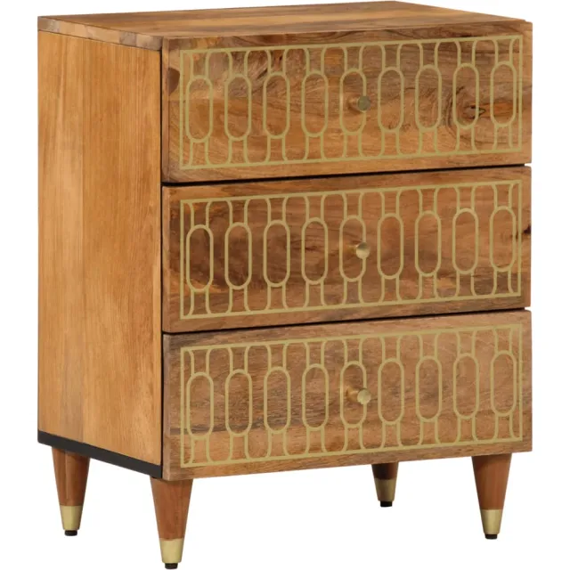 vidaXL Nachtkastje 50x33x62 cm massief mangohout Bruin