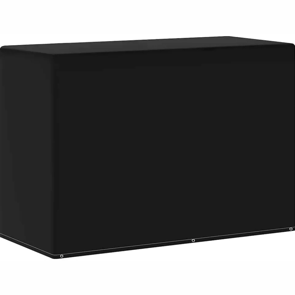 vidaXL Tuinmeubel-/barbecuehoezen 2 st met 6 oogjes 180x80x125 cm zwart, foto 2