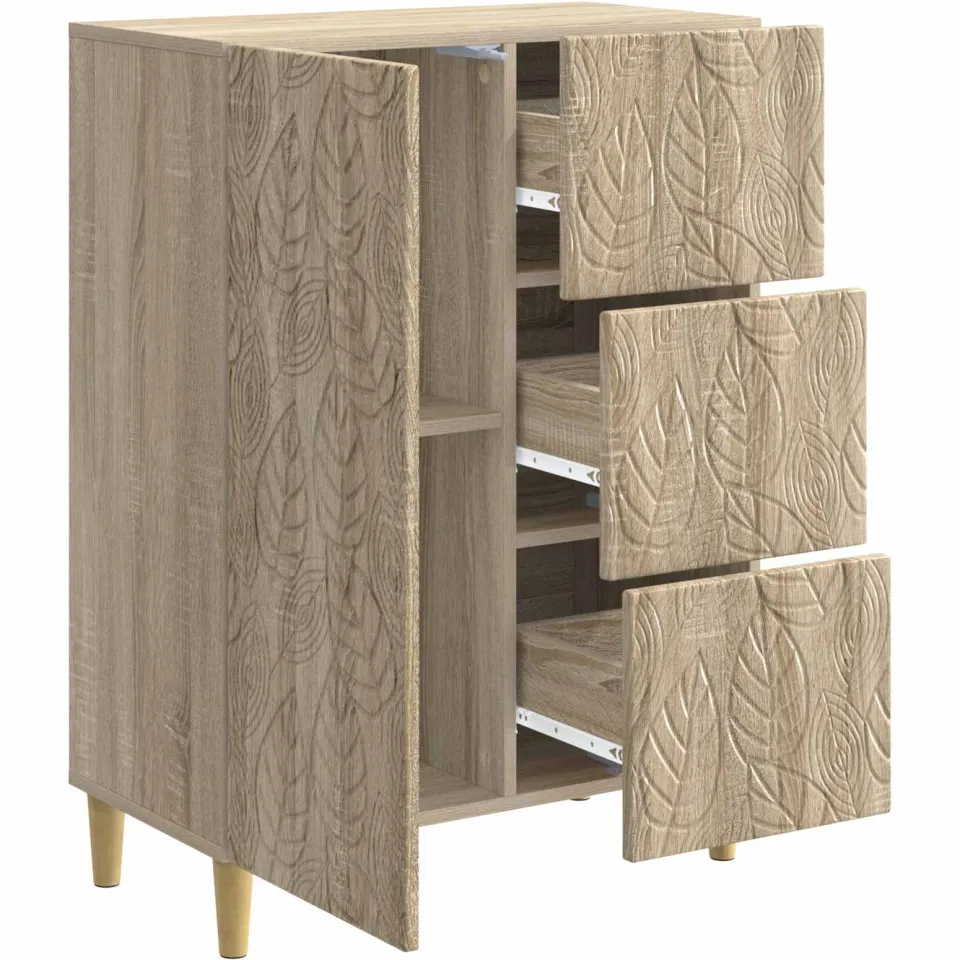 vidaXL Dressoir Sonoma Eiken 66 x 34,5 x 90 cm Bewerkt hout, foto 4