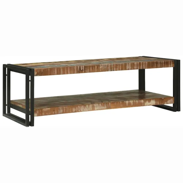 vidaXL Salontafel Multikleur 120 x 50 x 38 cm Massief Gerecycled Hout Meerkleurig
