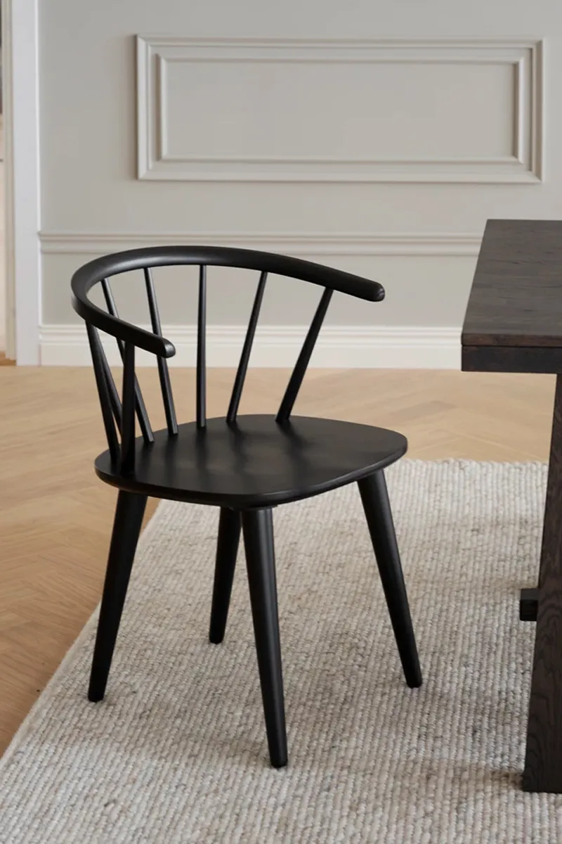 Rowico Home Carmen houten spijlenstoel zwart, foto 3