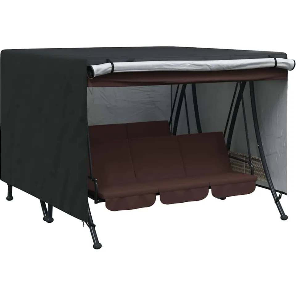 vidaXL Hoes voor buitenschommel 250 x 250 x 160 cm 600D Oxford Stof zwart, foto 2