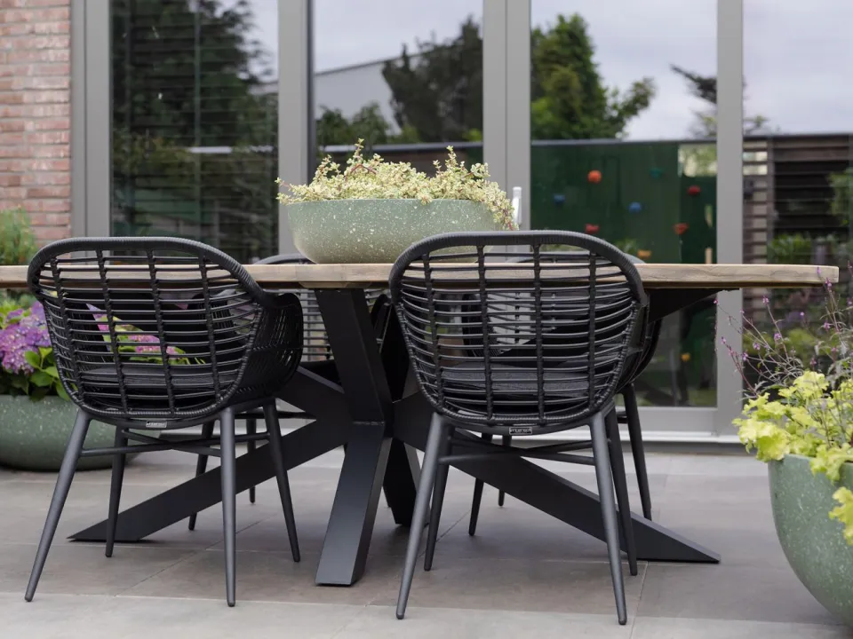 ROUGH Furniture ROUGH-Y Ellips dining tuintafel 240x120cm grijs, foto 3