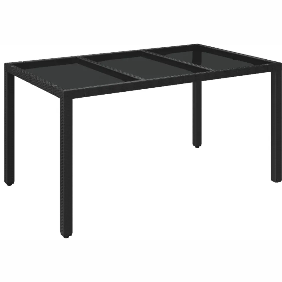 vidaXL 7-delige Tuinset met kussens poly rattan zwart, foto 3