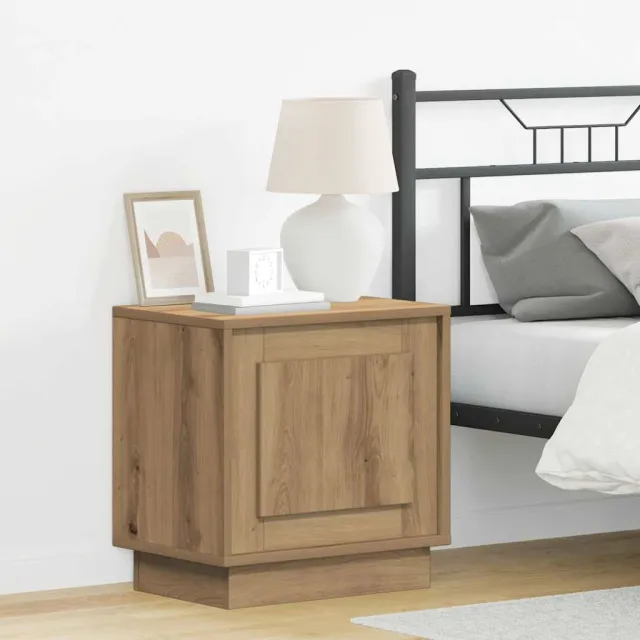 vidaXL Nachtkastje Artisan Eiken 44 x 34,5 x 45 cm Bewerkt hout Bruin