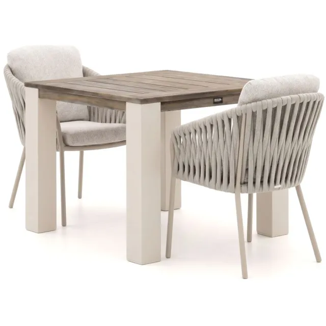 Suns Nappa/ROUGH-X 100cm dining tuinset 3-delig bruin, foto 2