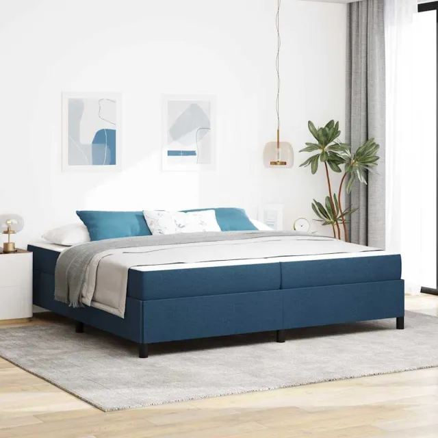 vidaXL Boxspringbed Blauw 200 x 200 cm Stof