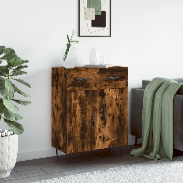 vidaXL Dressoir 69,5x34x90 cm bewerkt hout gerookt eikenkleurig, foto 2