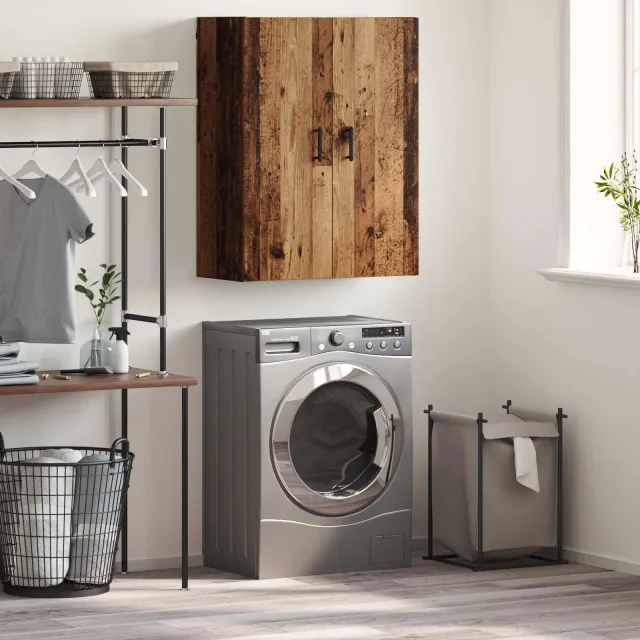 vidaXL Wandkast Oudhout 69,5 x 34 x 90 cm Bewerkt hout bruin, foto 2