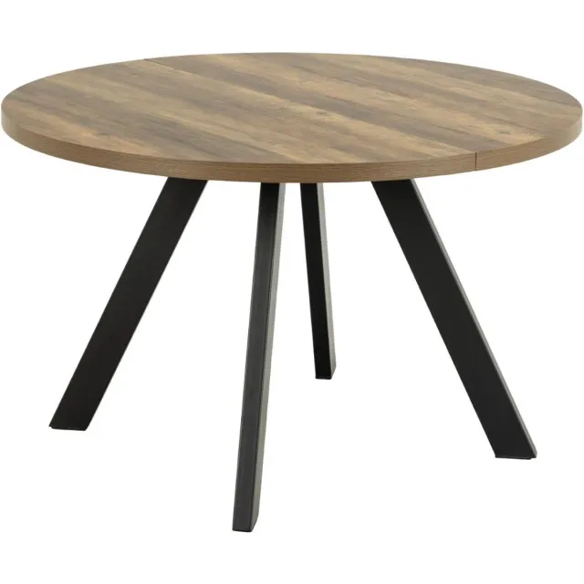 Giga Living Eettafel Trelan - Rond Uitschuifbaar - 210x120x75cm Bruin