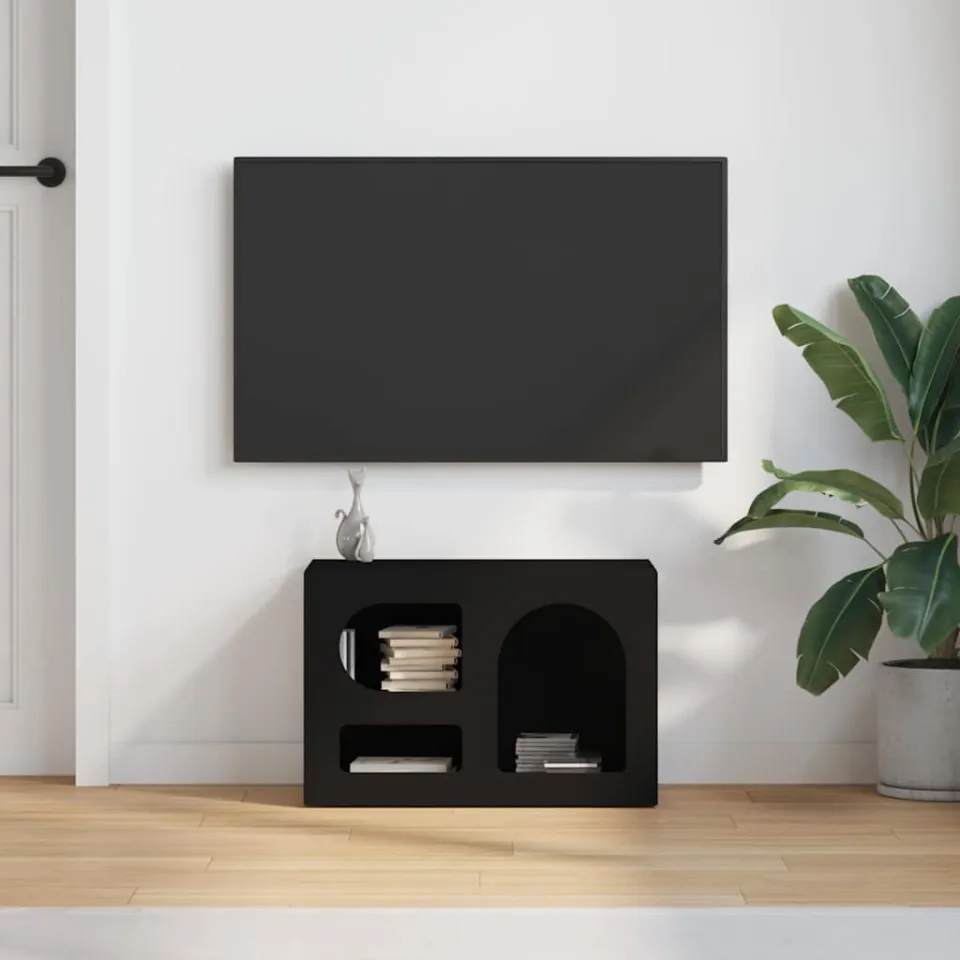 vidaXL TV-kast ELST 60 x 35 x 40 cm Zwart Bewerkt hout, foto 4