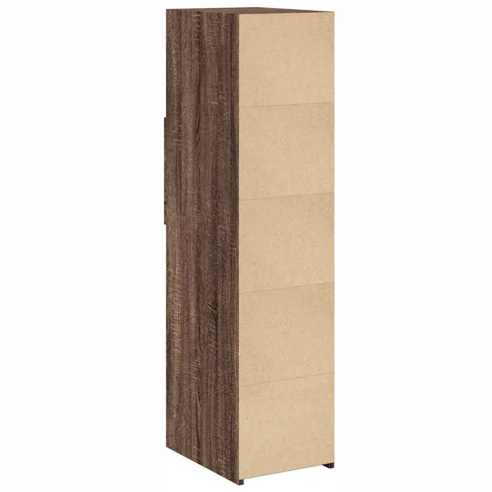 vidaXL Hoge kast 30x42,5x124 cm bewerkt hout bruin eikenkleurig, foto 4
