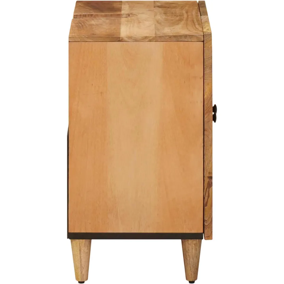 vidaXL Wastafelkast Bruin 62 x 33 x 58 cm Massief Mango Hout, foto 4