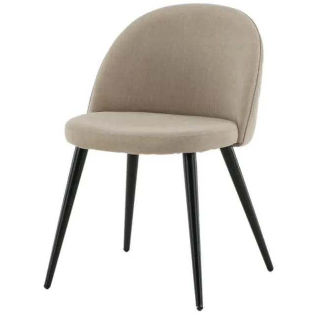 Svea Zako eetkamerstoel - ruitpatroon - linnnenlook - beige