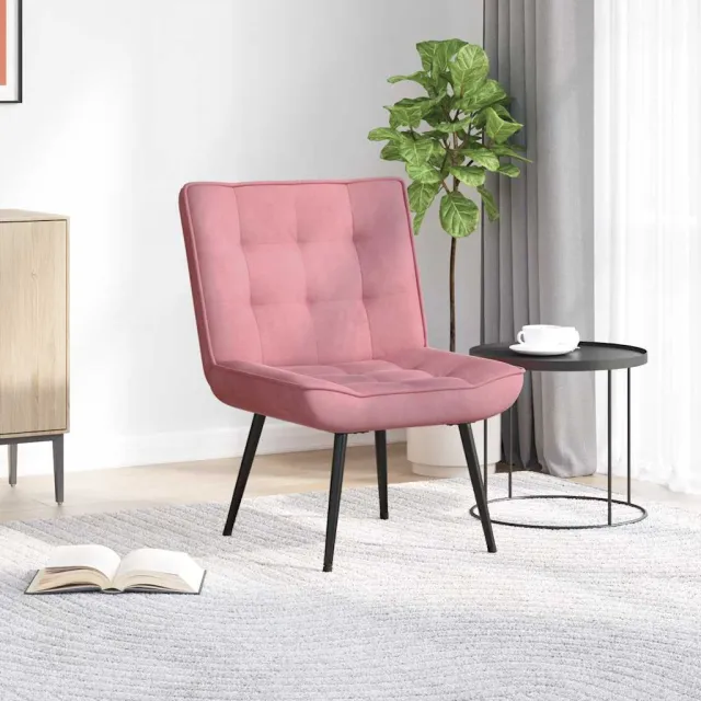 vidaXL Relaxstoel 64x74x84 cm fluweel roze