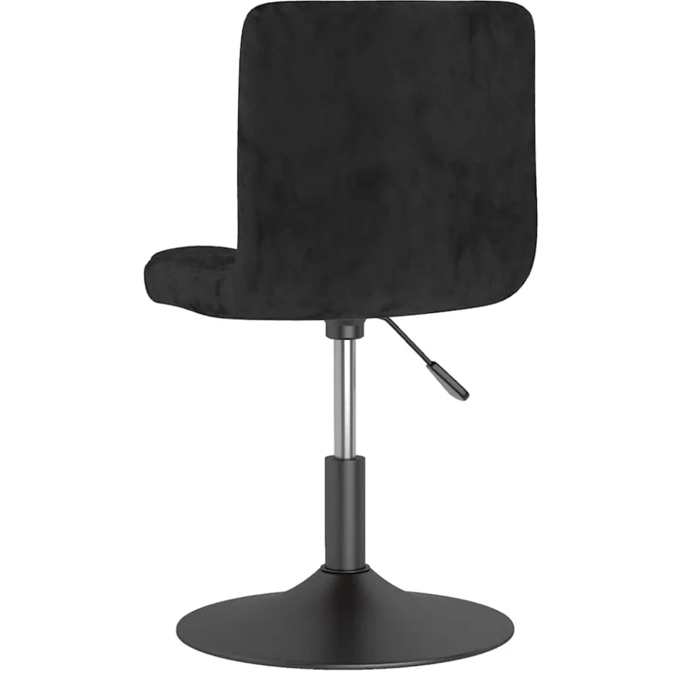vidaXL Eetkamerstoelen draaibaar 4 st fluweel zwart, foto 3