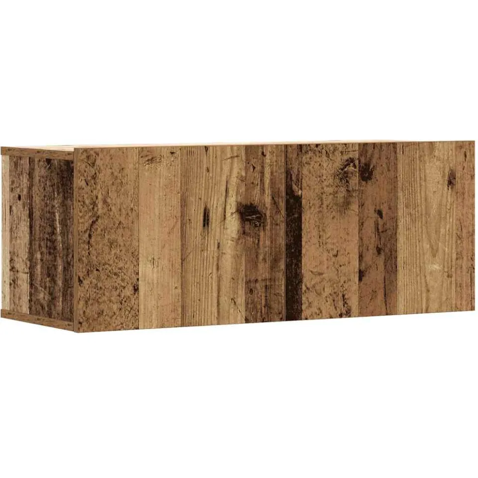 vidaXL 8-delig Tv-meubelset wandmontage bewerkt hout oud houtkleurig bruin, foto 3